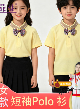 菲菲牛儿童夏季短袖POLO衫校服