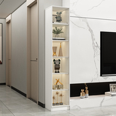 电视机冰箱旁边 厨房置物架沙发侧边窄夹缝隙款 书柜玻璃展示立柜