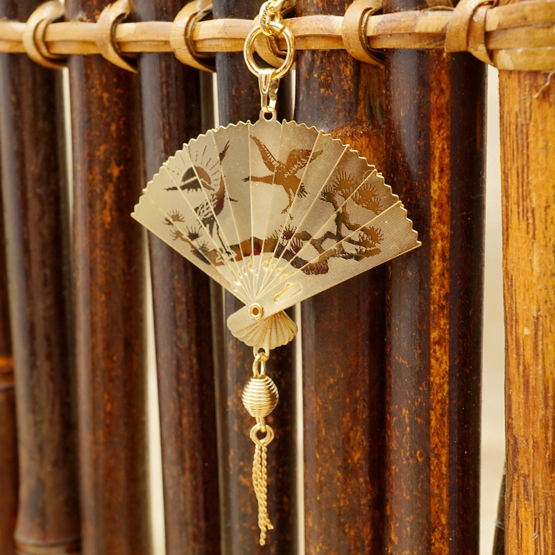 日本 晴明神社阴阳师安倍晴明 金扇子包挂件 招财加福运