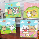 卡通线条小狗钻石画儿童手工DIY拼图贴钻画学生创意粘贴类玩具