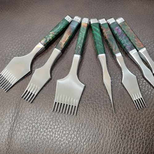 乐匠法式六菱斩稳定木手柄一体钢精细手工