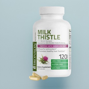 美国成人奶蓟水飞蓟草肝脏保健蒲公英根Milk Thistle 120粒Liver