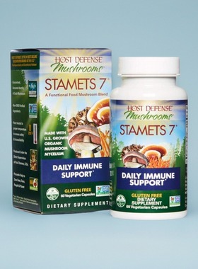 美国代Host Defense成人健康保健 Stamets 7蘑菇补充狮子鬃毛灵芝