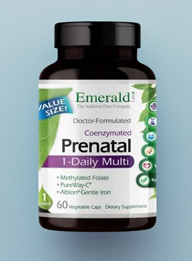 美国复合维生素胶囊EMERALD LABS Prenatal1-Daily Multi甲基叶酸