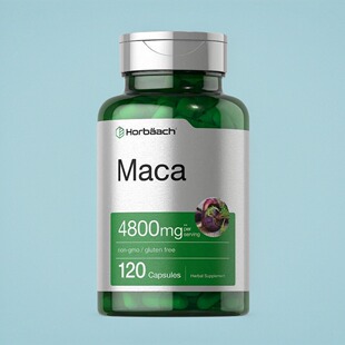 美国代Maca Root 成人男女适用玛卡根提取物120粒高含量Horbaach