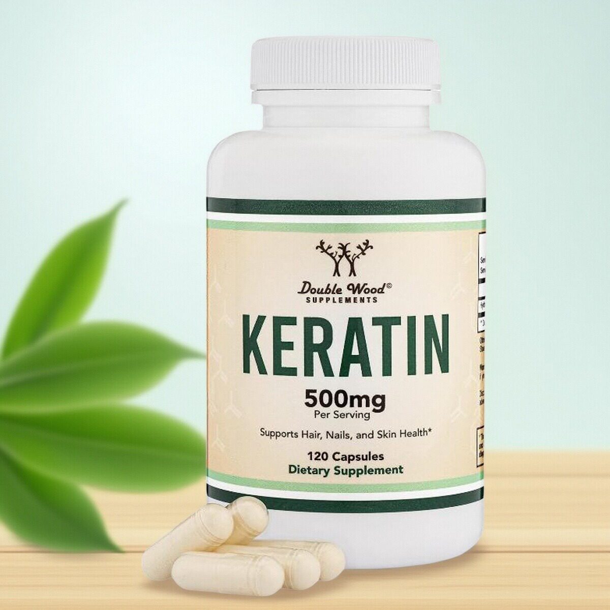 美国角质蛋白头发长维生素Keratin Hair Growth120粒素食毛发保健