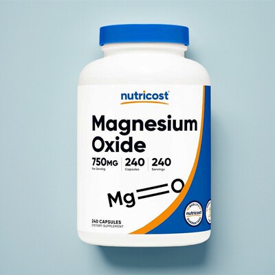 美国成人氧化镁胶囊Nutricost Magnesium Oxide 750mg240粒