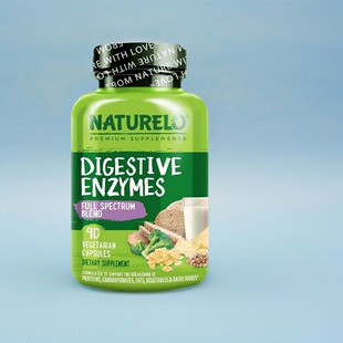 美国代成人消化酶全谱NATURELO Digestive Enzymes15种酶 加生姜