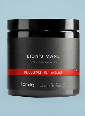 美国成人脑力记忆力帮助Lions Mane 10倍浓缩有机狮子鬃毛易吸收