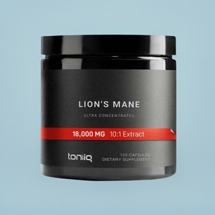 美国成人脑力记忆力帮助Lions Mane 10倍浓缩有机狮子鬃毛易吸收