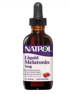 Natrol Liquid Melatonin 1mg低含量褪黑素成人睡眠帮助Asleep