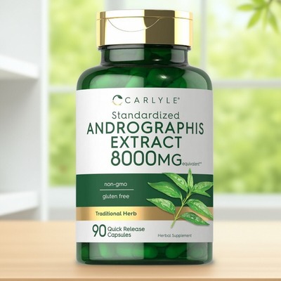 美国Carlyle Andrographis 穿心莲植物提取免疫力帮助8000毫克90