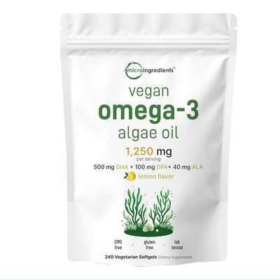 Micro Ingredients Vegan Omega 3 Algae Oil成人素食海藻油心脑