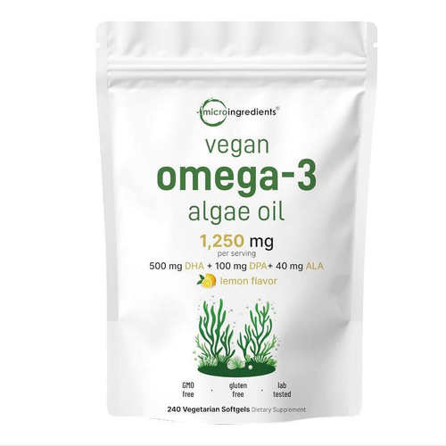 Micro Ingredients Vegan Omega 3 Algae Oil成人素食海藻油心脑