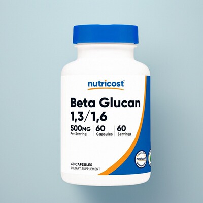 美国购Nutricost Beta Glucan β葡聚糖500mg60粒1,3/1,6D-葡聚糖
