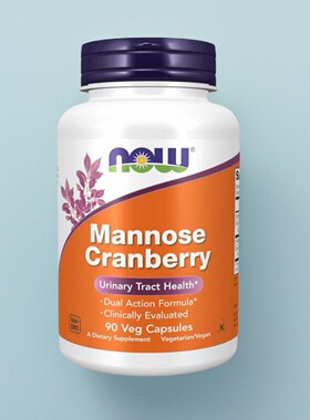 美国蔓越莓甘露糖成人尿路健康保健Mannose Cranberry 90粒植物