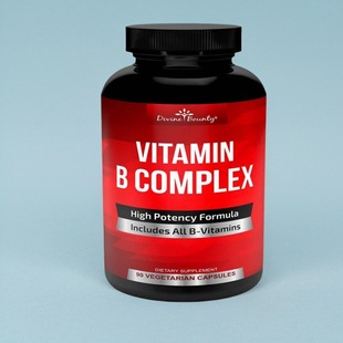 现Divine Bounty Super B Complex Vitamins 维生素B族Folic Acid