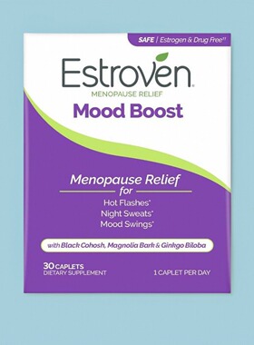 Estroven Mood Boost黑升麻大豆异黄酮木兰树皮更年期情绪30粒