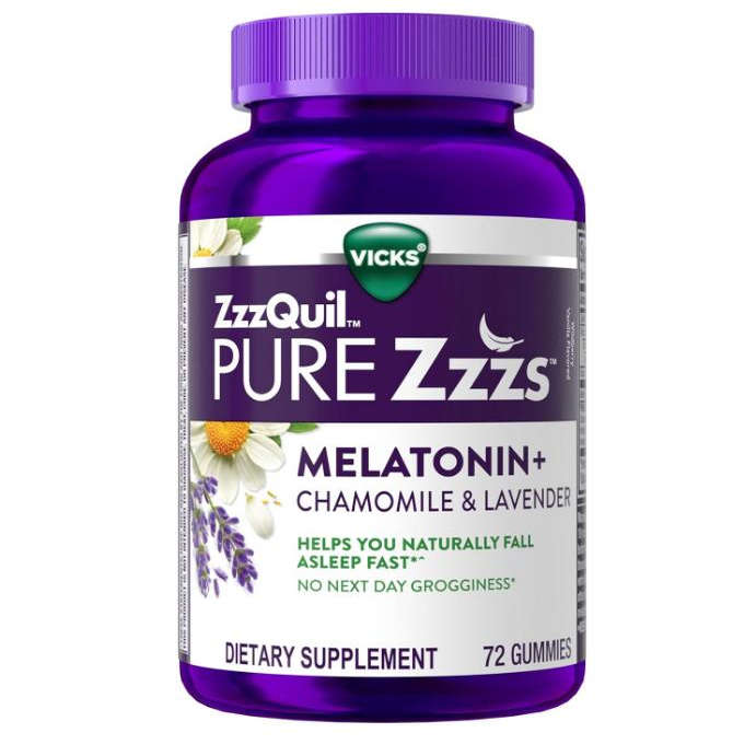 ZzzQuil PURE Zzzs Melatonin Sleep Aid 褪黑素软糖睡眠帮助75粒