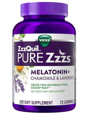 ZzzQuil PURE Zzzs Melatonin Sleep Aid 褪黑素软糖睡眠帮助75粒