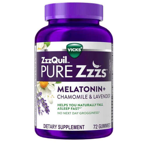 ZzzQuil PURE Zzzs Melatonin Sleep Aid 褪黑素软糖睡眠帮助75粒