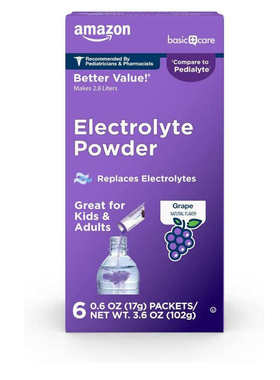 Amazon Basic Care Electrolyte Powder电解质粉儿童成人补充水分