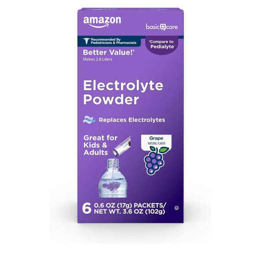 Amazon Basic Care Electrolyte Powder电解质粉儿童成人补充水分