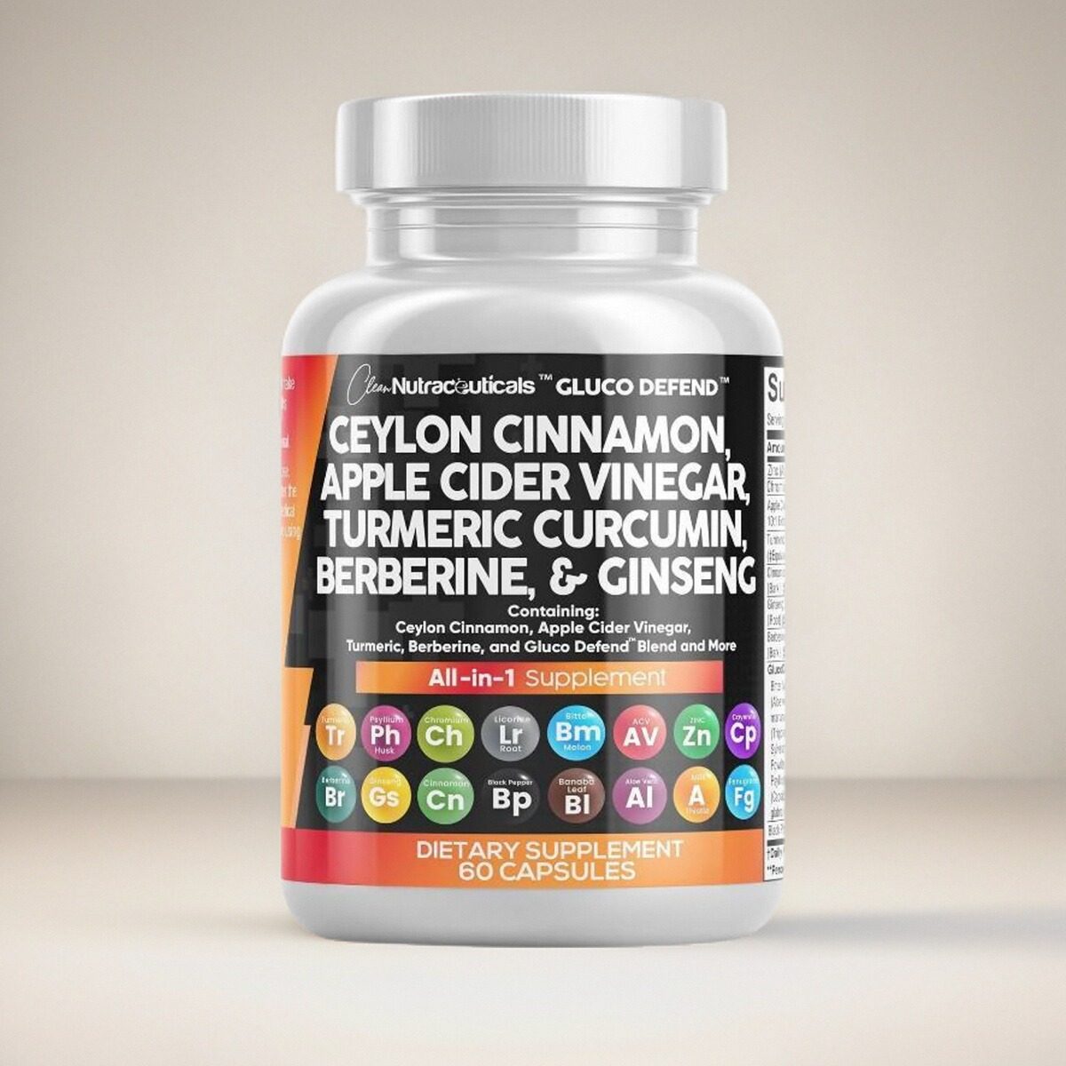 美锡兰肉桂3000毫克姜黄苹果醋小檗碱Ceylon Cinnamon血糖保健品