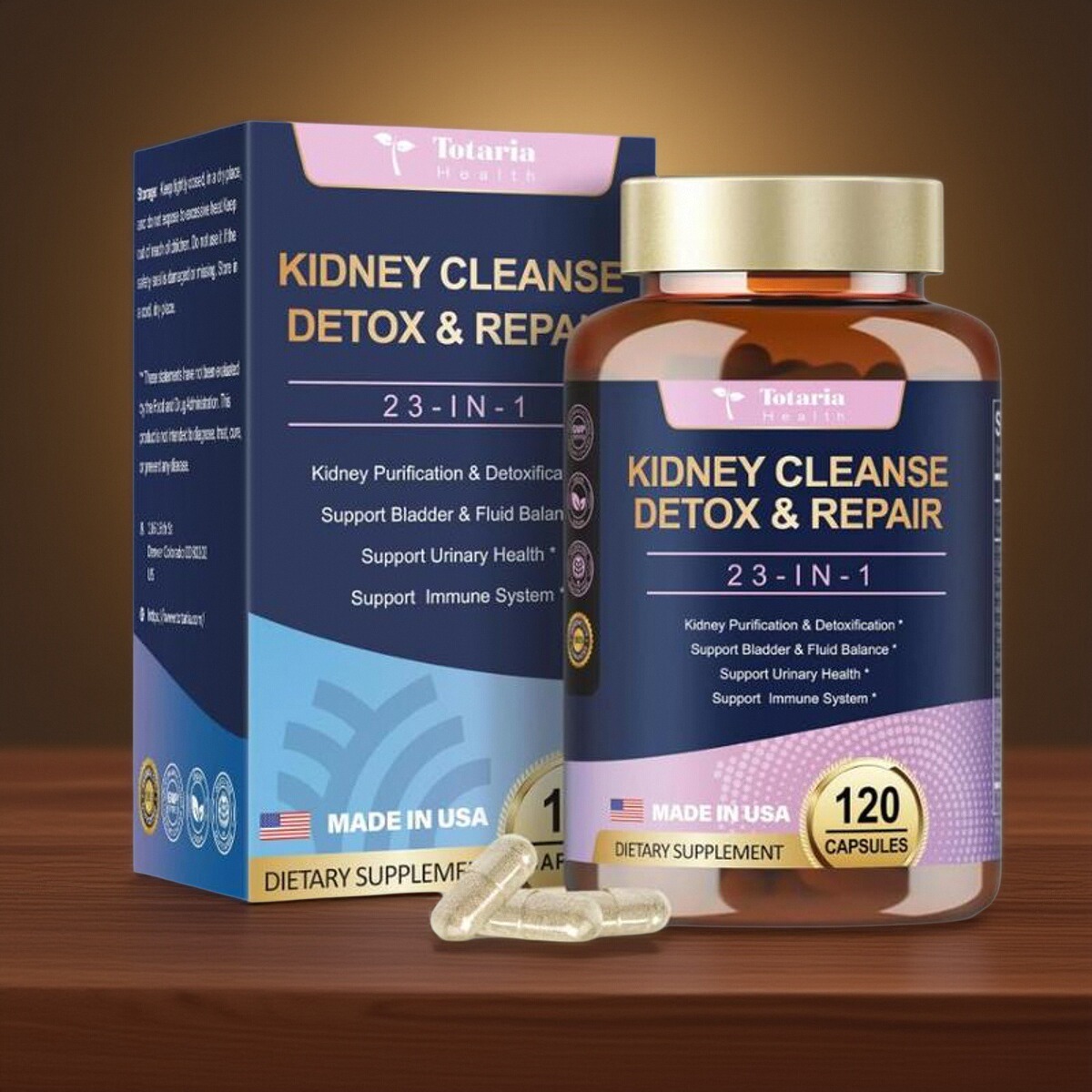 美国肾脏清理保健品Kidney Cleanse Detox Repair结石泌尿健康120