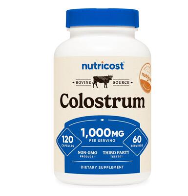 美国成人Nutricost牛初乳胶囊免疫球蛋白Colostrum 500mg健康保健