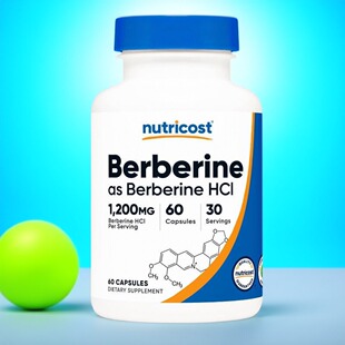 美国盐酸小檗碱成人血糖保健品Berberine HCl 600毫克Nutricost