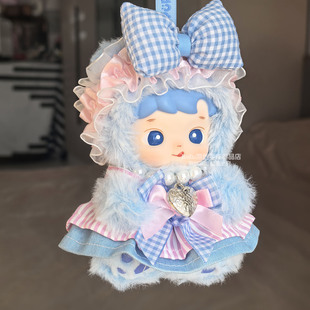 hacipupu小熊软糖娃衣蓝莓衣服泡泡玛特玩偶服装配饰蓝色套装蕾丝