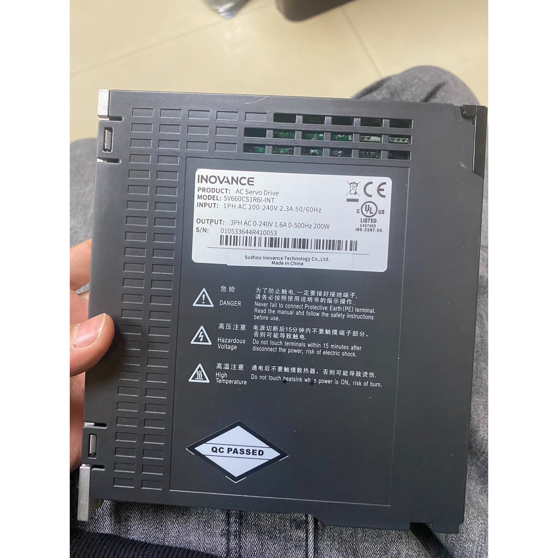 【议价产品】汇川驱动器200W SV660CS1R6I-INT功能正常询价