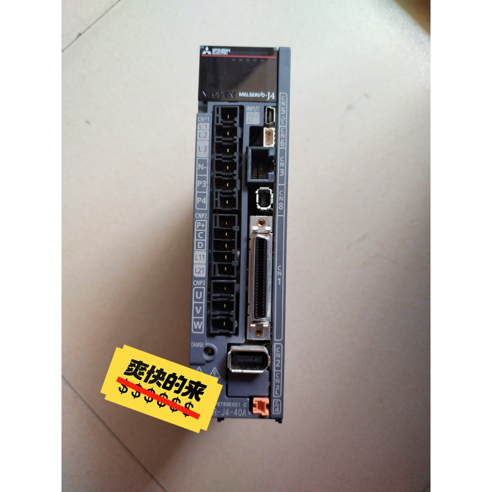 【议价产品】设备改造拆机三菱伺服驱动器,MR-J4-40A.功能完好.实