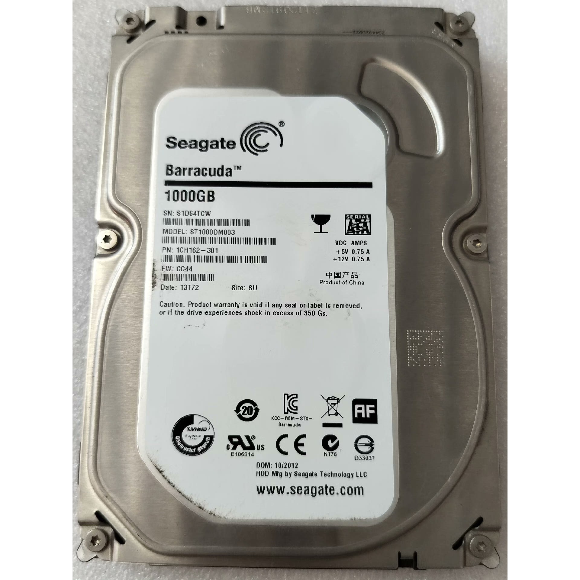 【议价产品】希捷 barracuda 1t st1000dm003询价