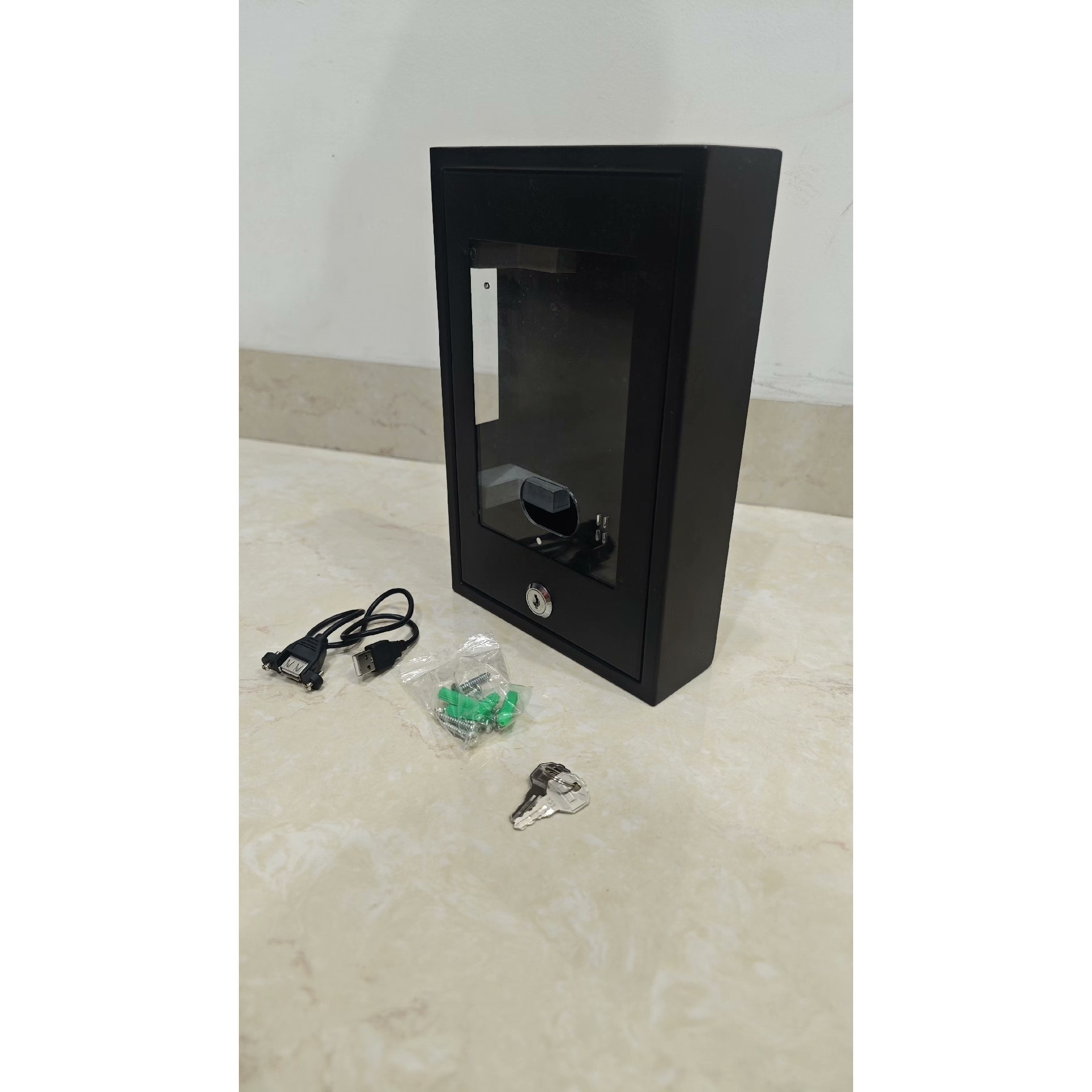 【议价产品】得力2250、3960、33114指纹机考勤机打卡机保护盒铁