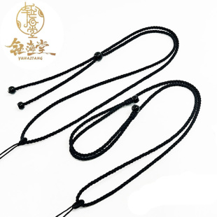 简约手工编织吊坠挂绳项链绳脖子女挂坠玉坠翡翠黄金红绳子可调节