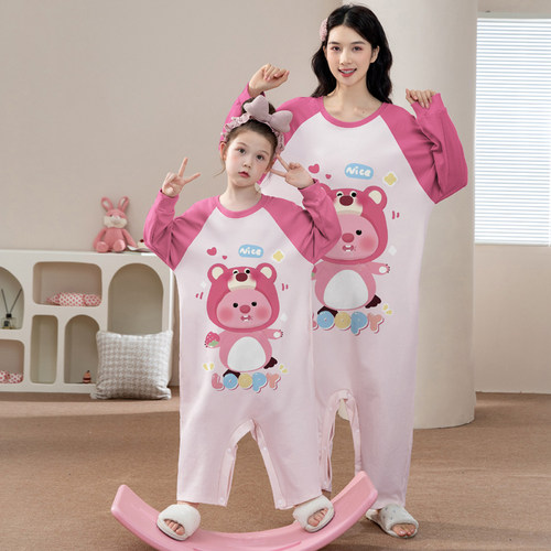 宝宝小海狸连体睡觉防踢睡衣