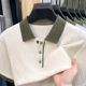 夏装 100%纯棉短袖 上衣半袖 商务休闲针织polo衫 衣服 T恤男翻领夏季