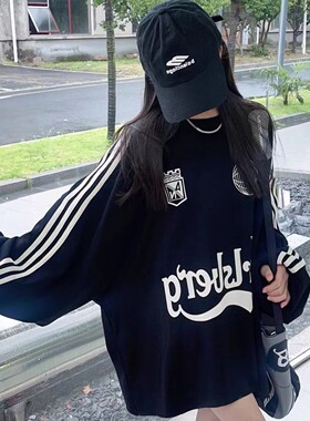 女童2025新款秋季街舞街头嘻哈风洋气时髦长袖卫衣T恤