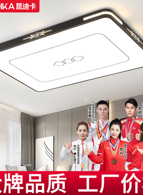 新款高亮led吸顶灯现代简约餐厅卧室书房客厅家用新中式节能灯具