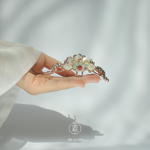 【出岫.冠】素思记原创设计礼品装手工汉服发饰发冠贝壳撞色古风