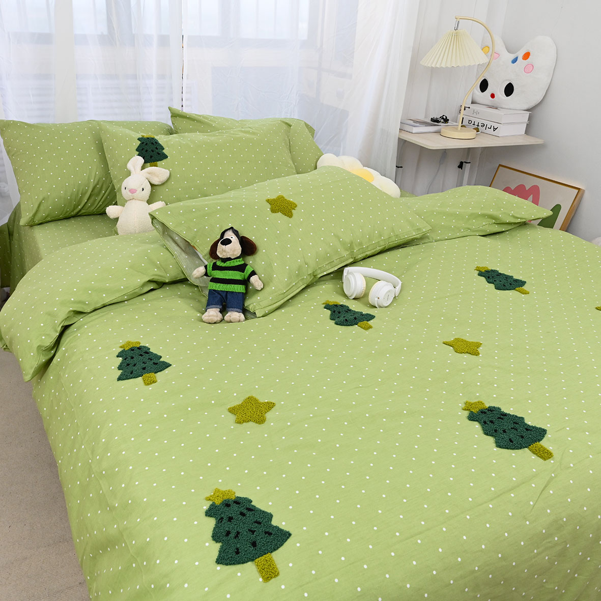 毛巾绣纯棉四件套全棉床单