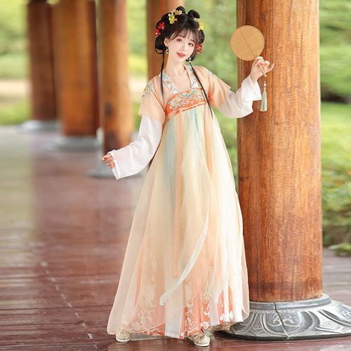 岚若亭原创【桂珞春】汉服女刺绣齐胸裙汉元素套装仙气日常春夏款