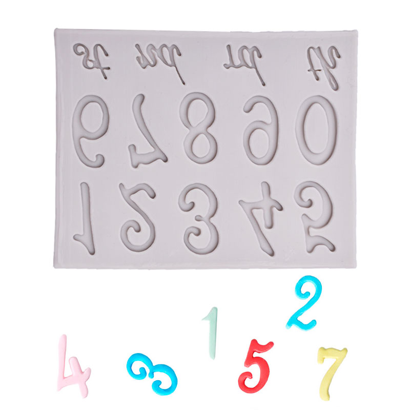 网红0-9数字字母符号diy硅胶翻糖