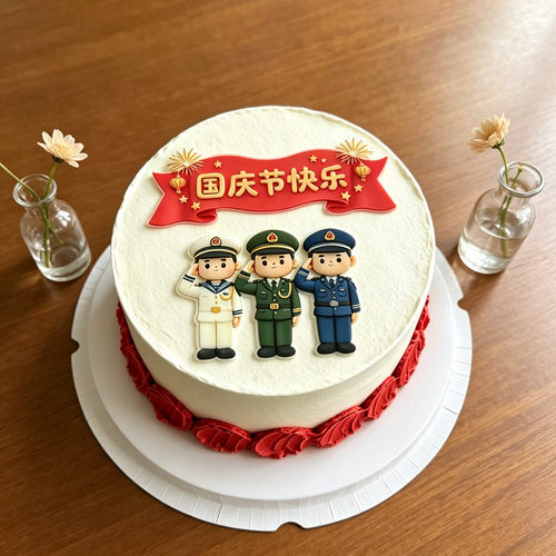 国庆节快乐亚克力蛋糕装饰插牌
