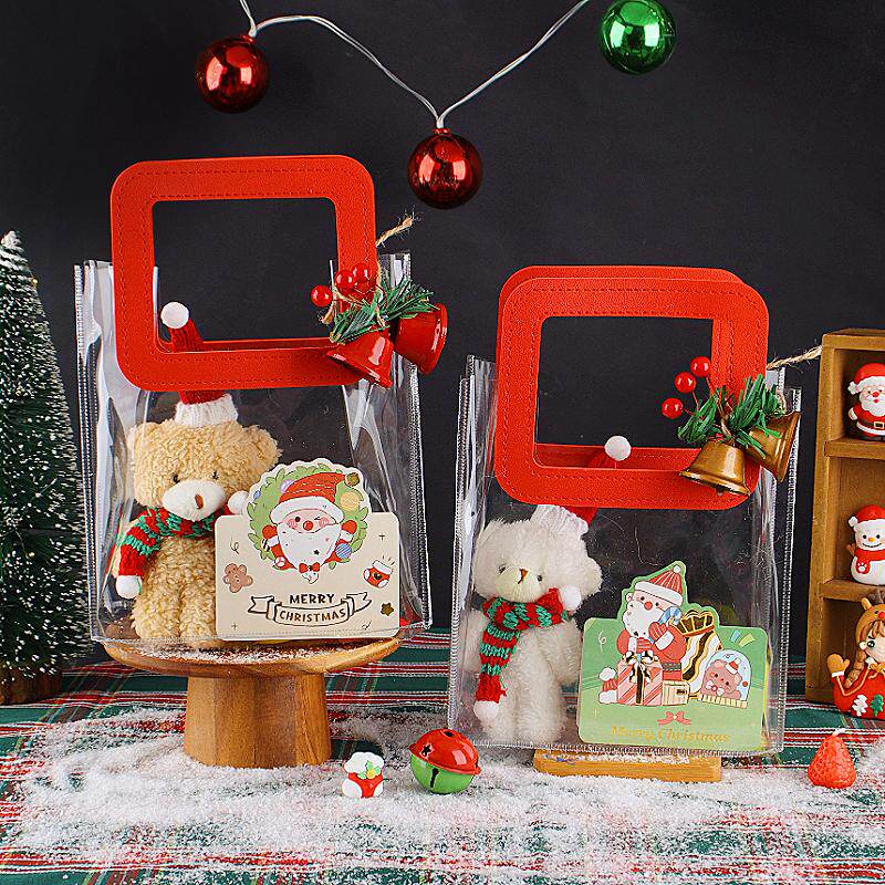 圣诞节礼物礼品袋2024新款平安夜苹果礼盒手提糖果伴手礼袋包装袋