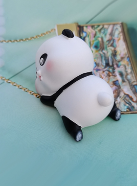 熊猫卡通风树脂四川成都特色摆件