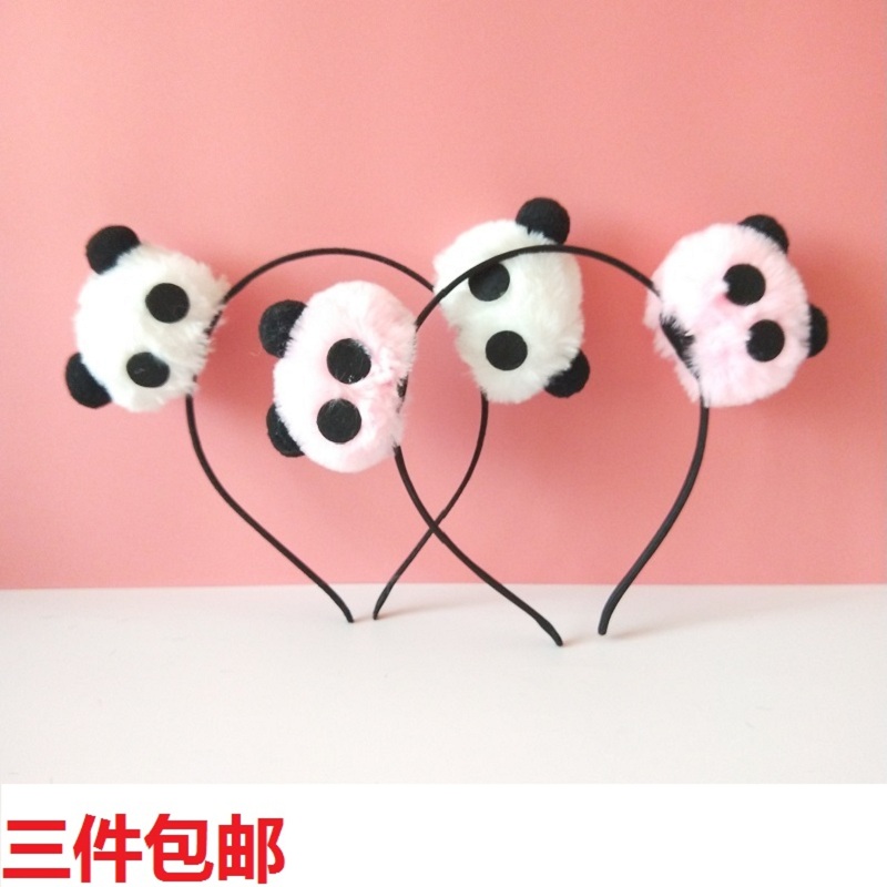 熊猫发箍毛绒大熊猫旅游纪念品