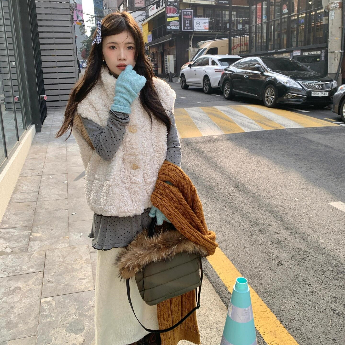 环保皮草马甲女款宽松马夹坎肩